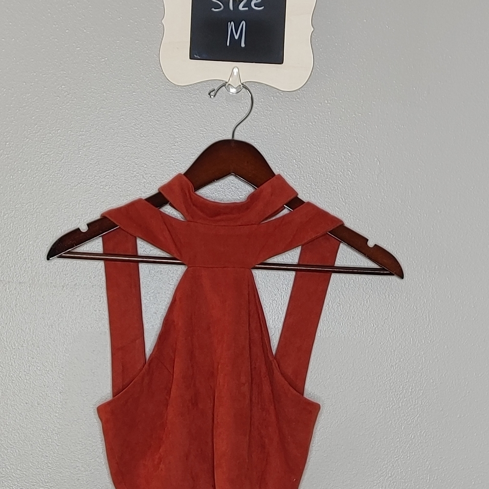 Cute cut out SUEDE Crop top